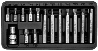 YATO Screwdriver Bit TORX Set 15pcs - YT-0411