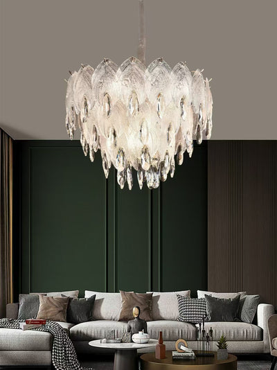 08851-500 PENDANT LAMP D500*H380 IRON+CRYSTAL+GLASS E14*8(WITHOUT BULB) WINDSOR