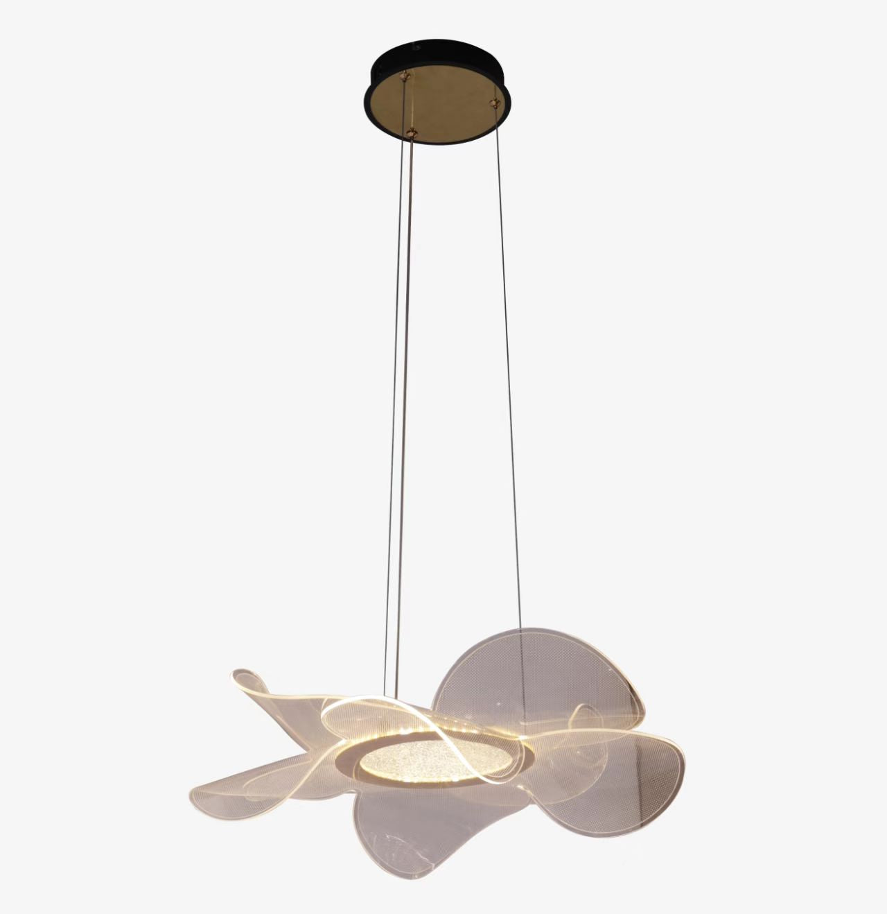 1653-550 PENDANT LAMP D550*H1000 ALUMINUM ALLOY+IRON+ACRYLIC WITH 3 COLORS OF LED WINDSOR