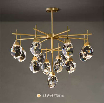 1922-16 G PENDANT LAMP 900*510 COPPER+K9 CRYSTAL G9*16 (WITHOUT BULB) WINDSOR