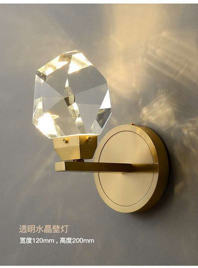 1922-1B WALL LAMP 120*80 COPPER+K9 CRYSTAL G9*1 (WITHOUT BULB) WINDSOR