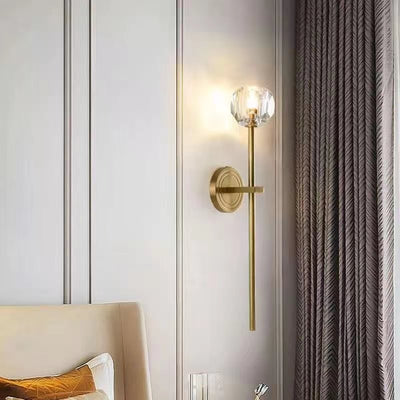 1922-1 E WALL LAMP 120*480 COPPER+K9 CRYSTAL G9*1 (WITHOUT BULB) WINDSOR