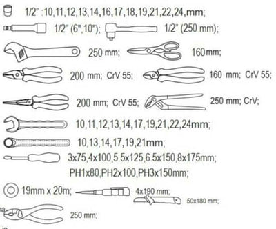 YATO Insulated Tool Set 49Pcs - YT-21295