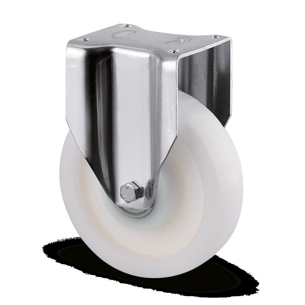 8'' FIXED CASTOR POLYAMIDE WHEEL 4688 TOP 200 P63 HEAVY DUTY INDUSTRIA ...