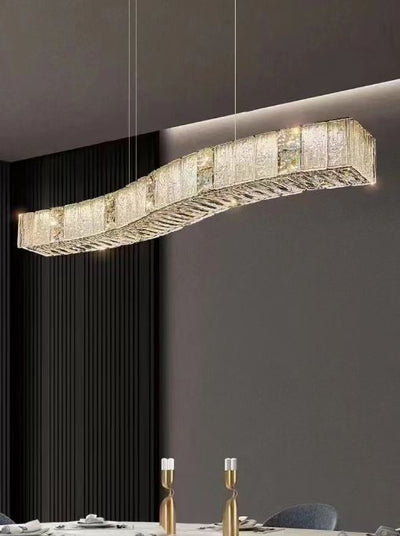 80288-S1000 PENDANT LAMP S1000 IRON+CRYSTAL+GLASS WITH 3 COLORS OF LED WINDSOR