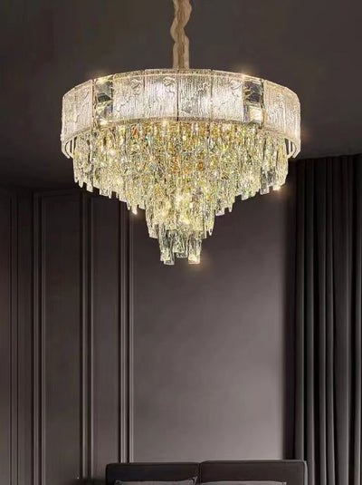 80298-550 PENDANT LAMP D550*H300 IRON+CRYSTAL+GLASS E14*11(WITHOUT BULB) WINDSOR