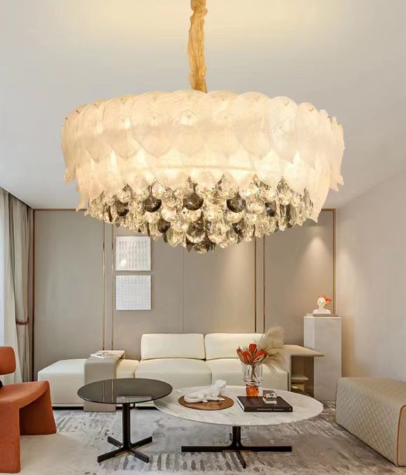 8222-800 PENDANT LAMP D800 IRON+GLASS+CRYSTAL E14 (WITHOUT BULB) WINDSOR