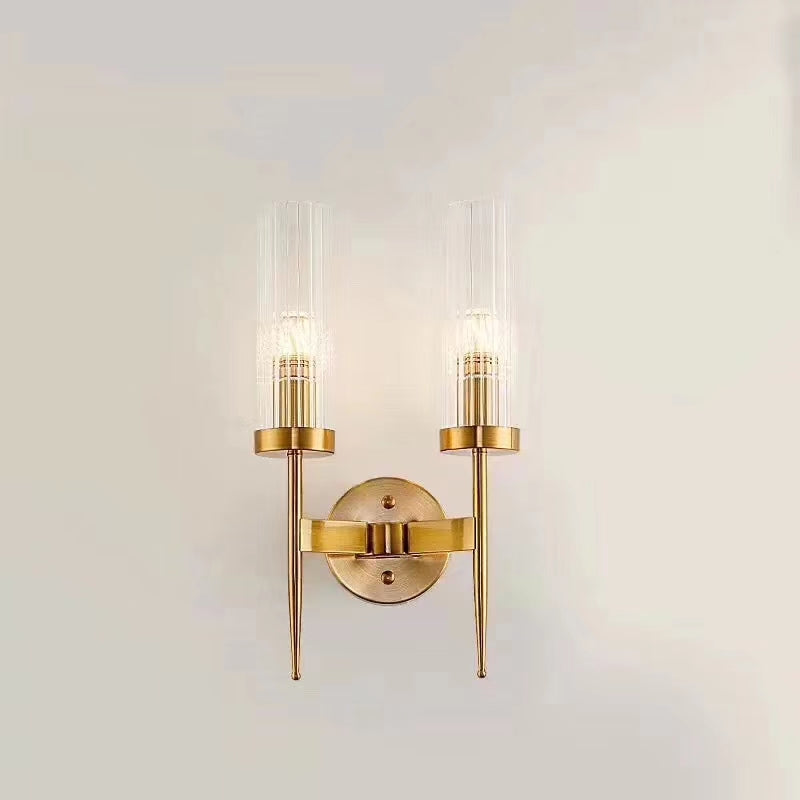 86035-2 GOLD WALL LAMP D230*H430 IRON+GLASS E14*2 (WITHOUT BULB) WINDSOR
