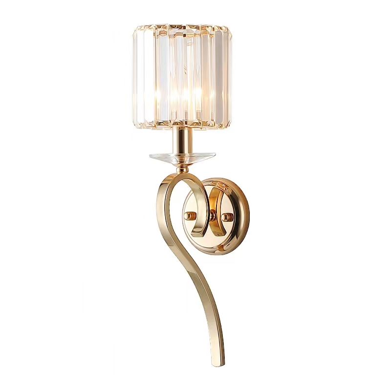 86051 GOLD WALL LAMP D150*H520 IRON+CRYSTAL E14*1 (WITHOUT BULB) WINDSOR