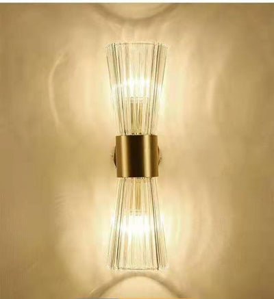 86070 WALL LAMP 120*405 IRON+GLASS E14*2 (WITHOUT BULB) WINDSOR