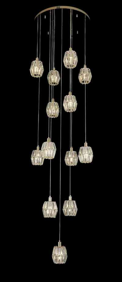 99353-13R PENDANT LAMP D600*H3000 IRON+CRYSTAL E14*13 (WITHOUT BULB) WINDSOR