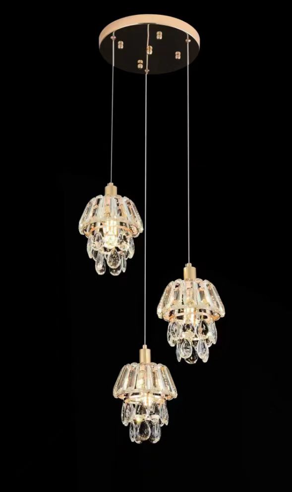 99356-3R PENDANT LAMP D250*H1000 IRON+CRYSTAL E14*3 (WITHOUT BULB) WINDSOR