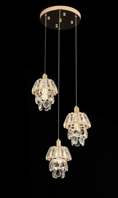 99356-3R PENDANT LAMP D250*H1000 IRON+CRYSTAL E14*3 (WITHOUT BULB) WINDSOR