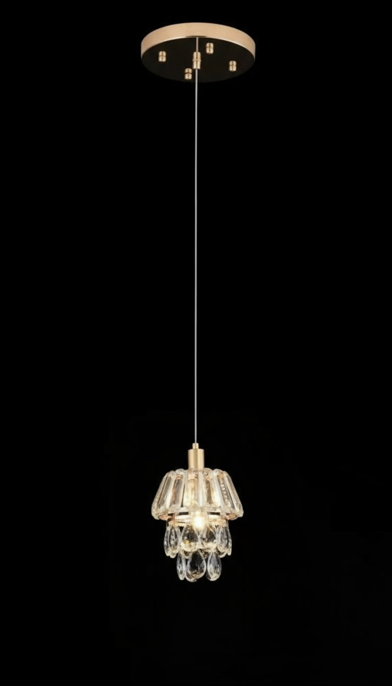 99356-1R PENDANT LAMP D100*H1000 IRON+CRYSTAL E14*1 (WITHOUT BULB) WINDSOR