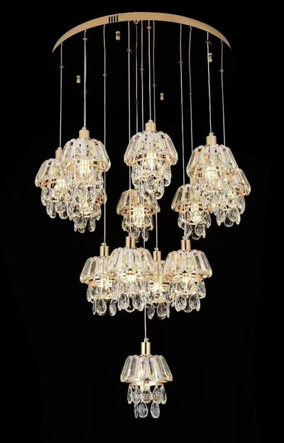 99356-8+4+1 PENDANT LAMP D600*H2000 IRON+CRYSTAL E14*13 (WITHOUT BULB) WINDSOR