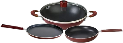 3pcs-set-1-flat-griddle-1-fry-pan-1-kadhai-with-glass-lid-igs10gln-bajaj