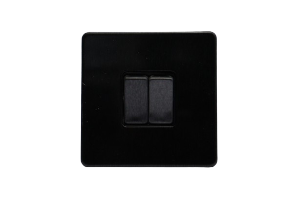 Windsor VIP Black 2 Gang 2 Way Switch 10A - VC304GB – Thames Electrical