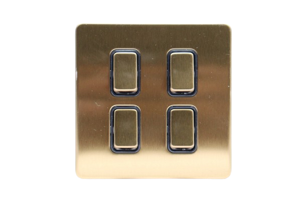 Windsor VIP Gold 4 Gang 2 Way Switch 10A - VC364J – Thames Electrical