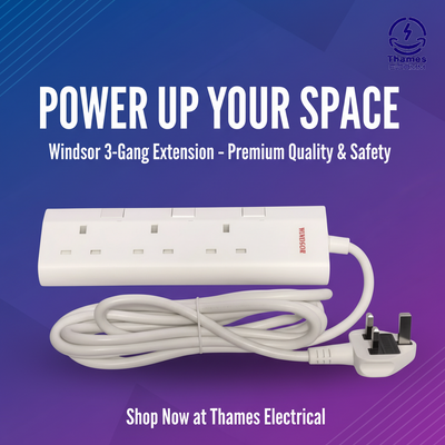 Windsor BS Extension Socket 3 Way 3 Meters